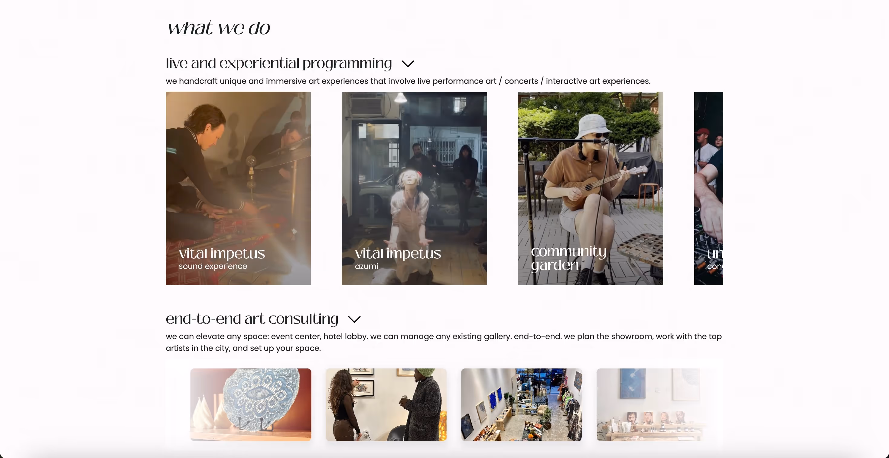 Azure Arts NYC landing page