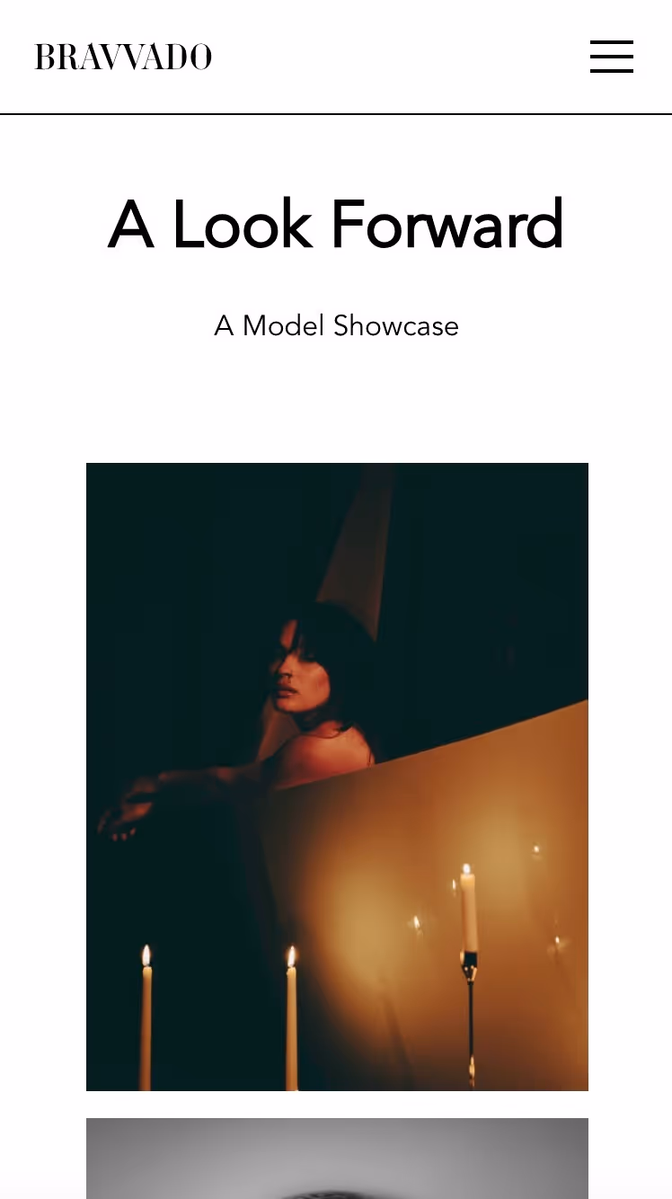 Bravvado lookbook page screenshot